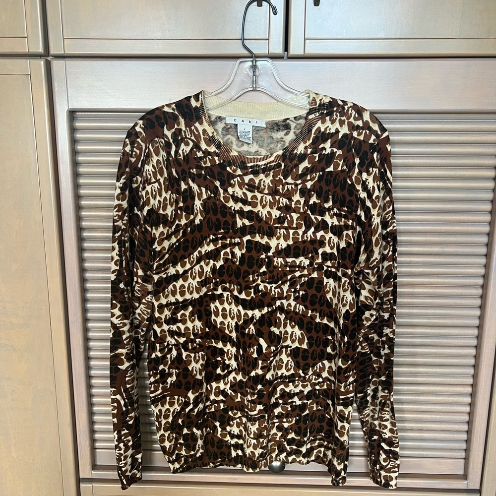 Animal print CAbi sweater